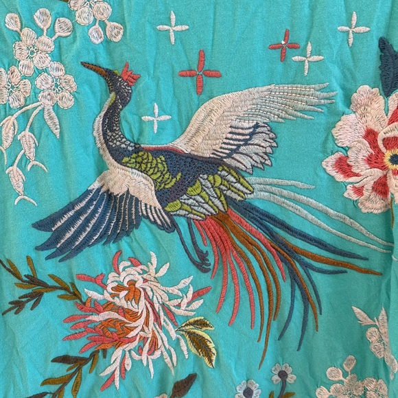 Blue Embroidered Bird Top - Picture 4 of 6